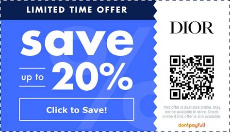 dior 20 off|Dior coupon codes.